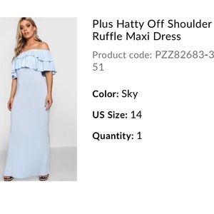 Plus Off the Shoulder Ruffle Maxi Dress